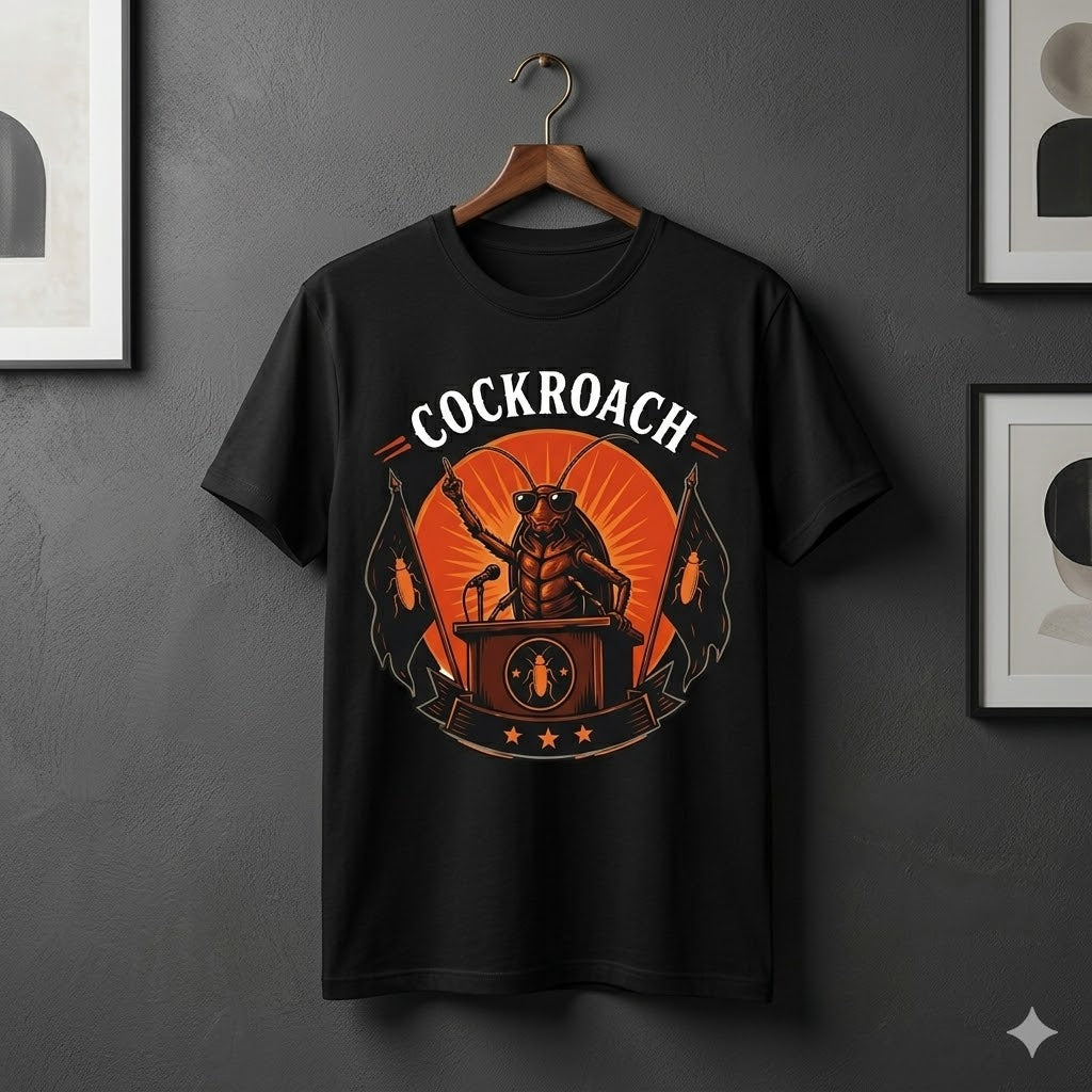 Trending CJP Cockroach Graphic Printed Tshirt | Round Neck Cotton T-Shirt