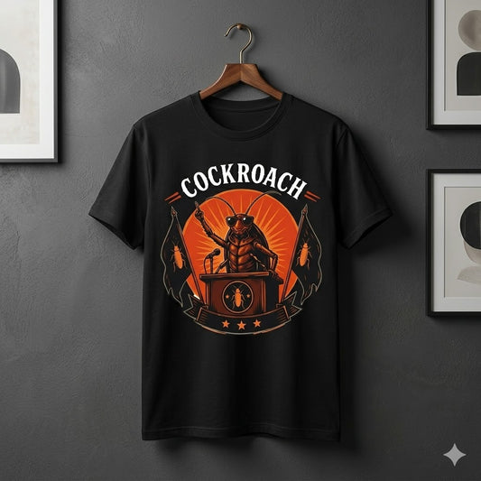 Trending CJP Cockroach Graphic Printed Tshirt | Round Neck Cotton T-Shirt